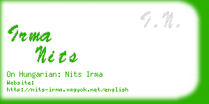 irma nits business card